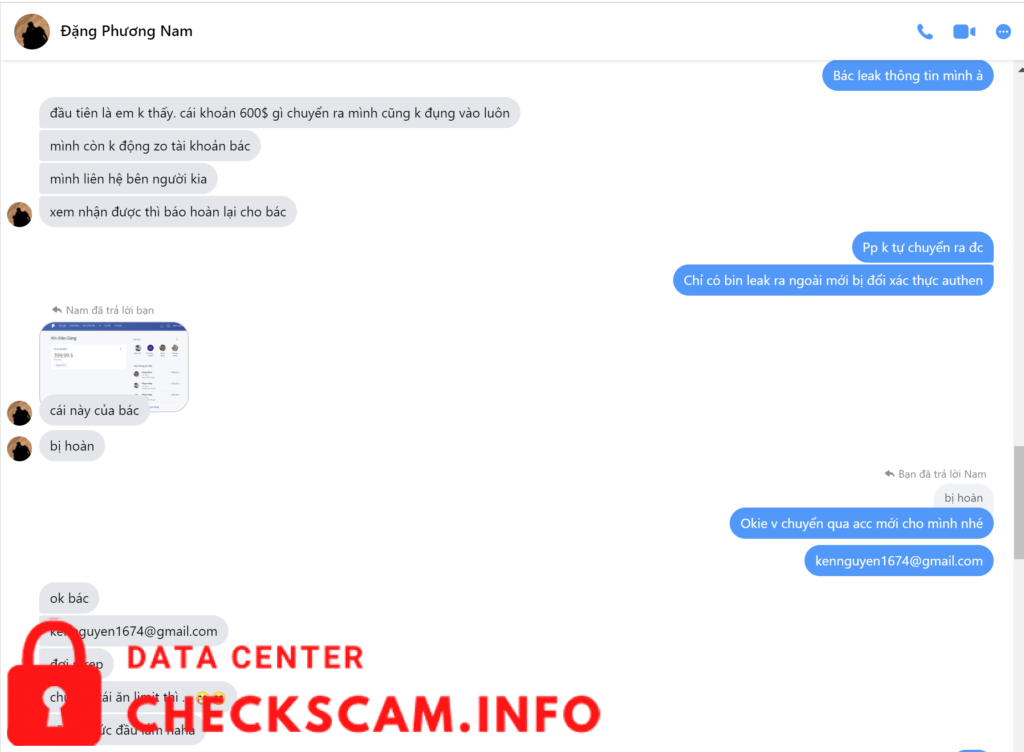 Evidence against Dang Phuong Nam