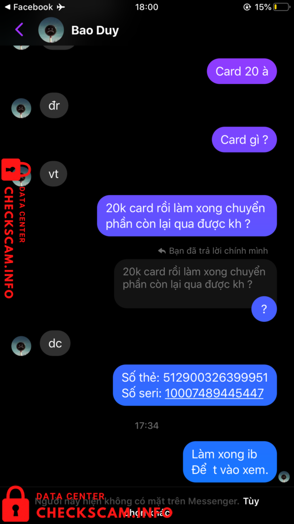 Evidence against Bao Duy