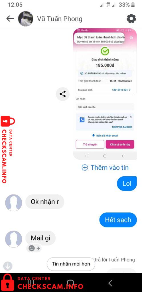 Evidence against Vũ Tuấn Phong