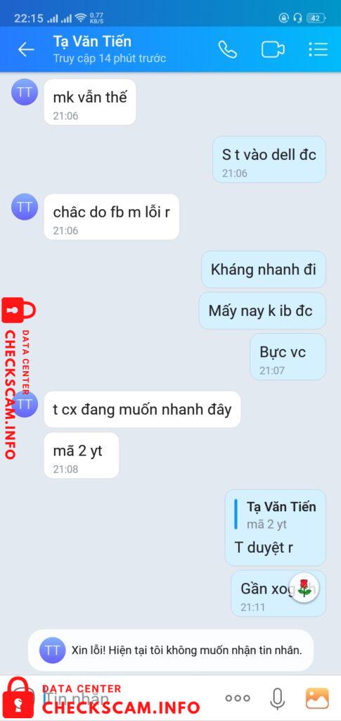 Evidence against Tạ Quang Tiến