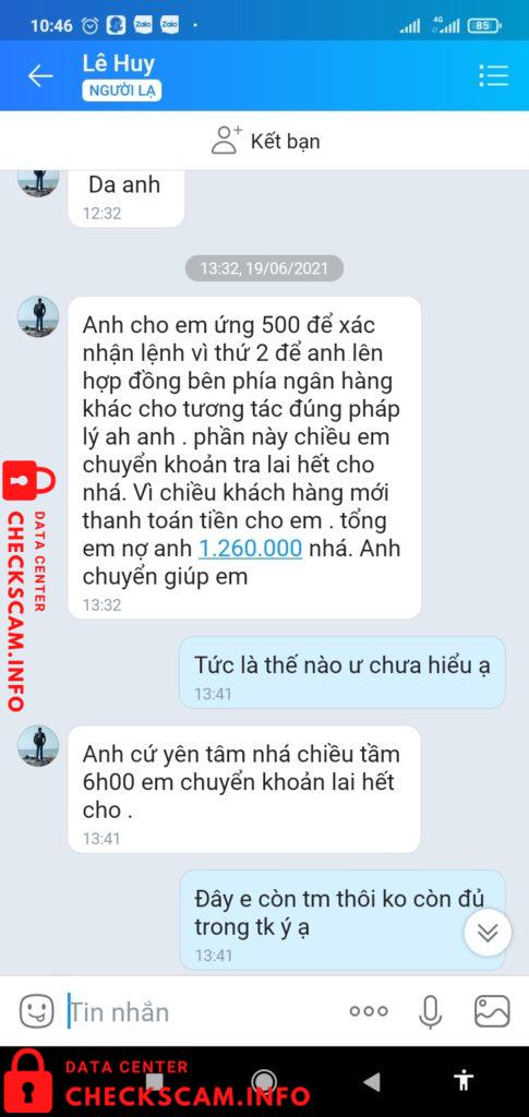 Evidence against Lê Nhật Huy