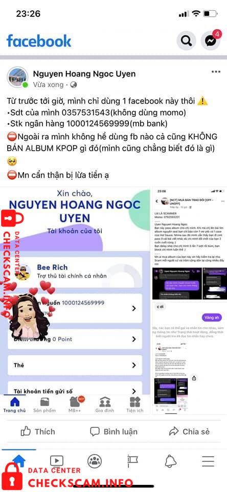 Evidence against Nguyễn Hoàng Ngọc Uyên