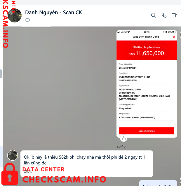 Evidence against Nguyễn Hữu Danh