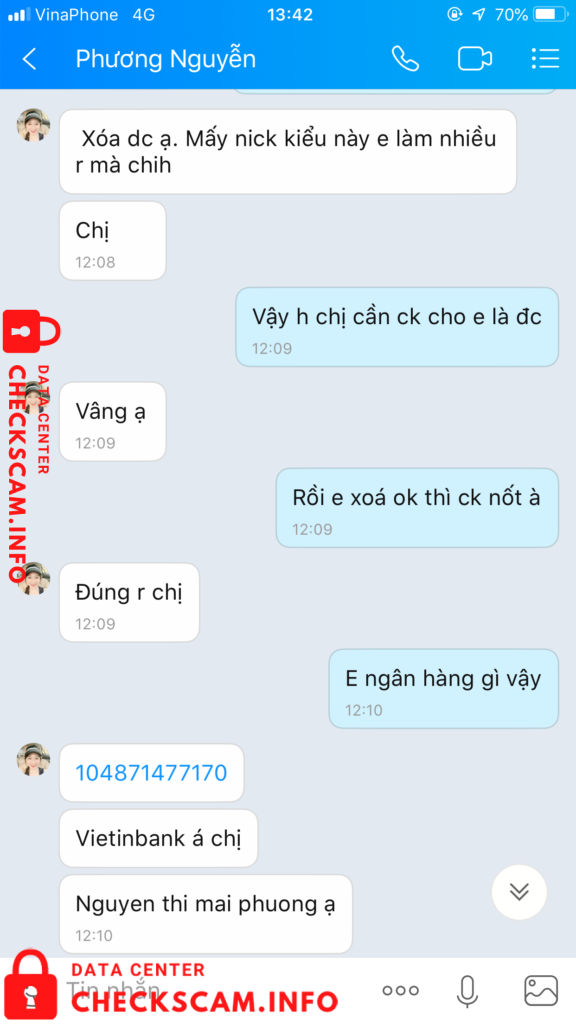 Evidence against Nguyen Thi Mai Phuong