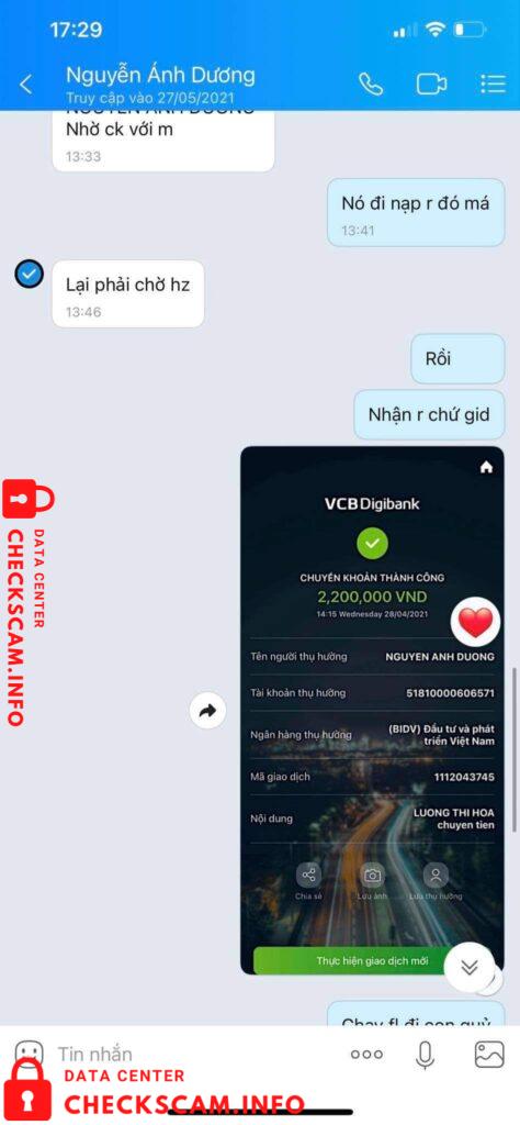 Evidence against Nguyen Anh Duong