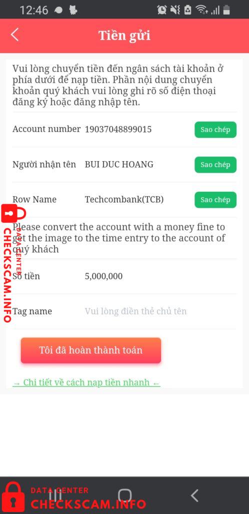 Evidence against Bùi đức Hoàng