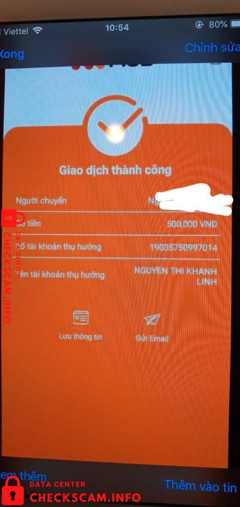 Evidence against Nguyen Thi Khanh Linh