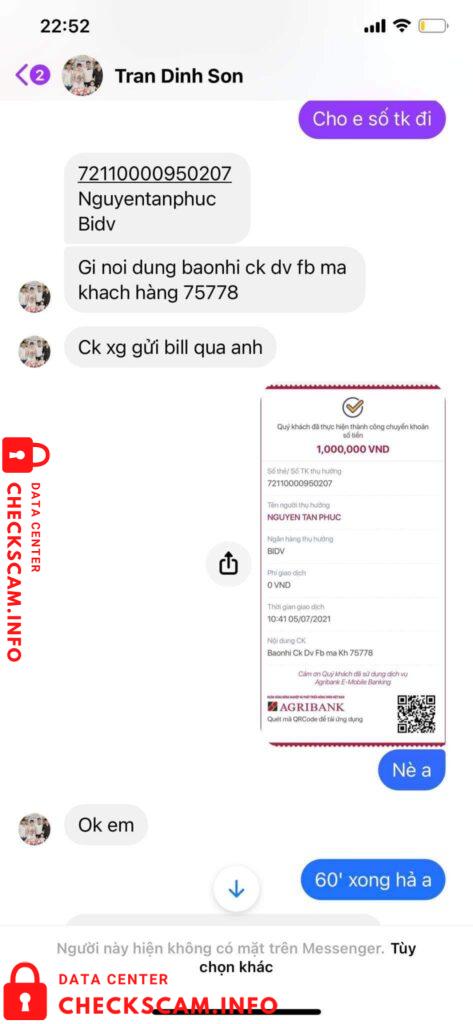 Evidence against Nguyễn Tấn Phúc