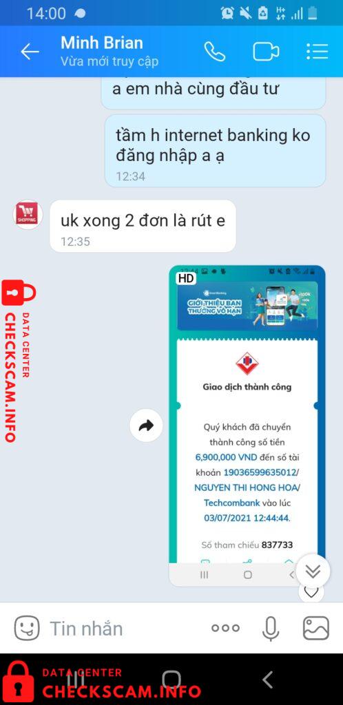 Evidence against Nguyễn Thị Hồng Hoa