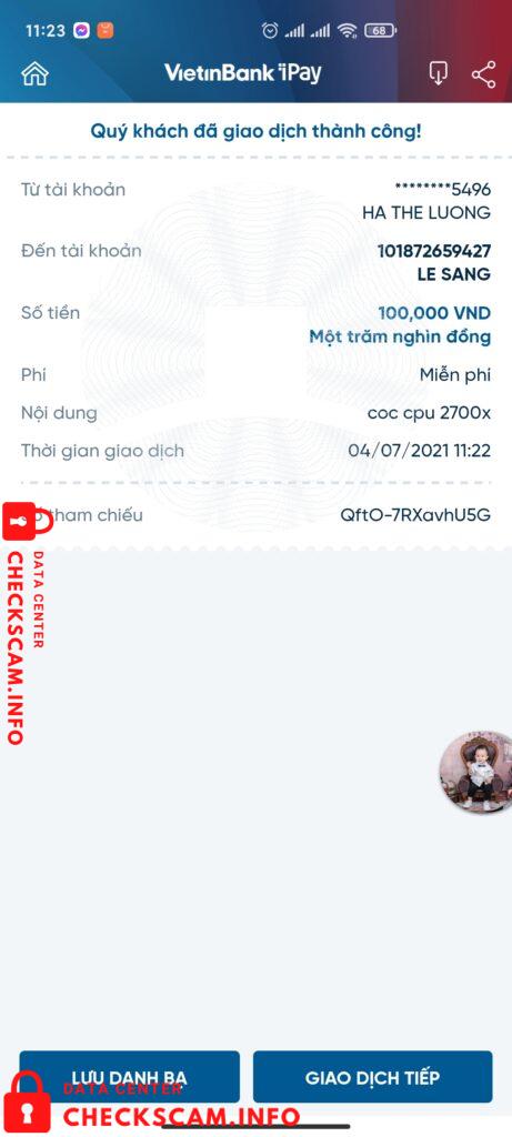 Evidence against Le Sang