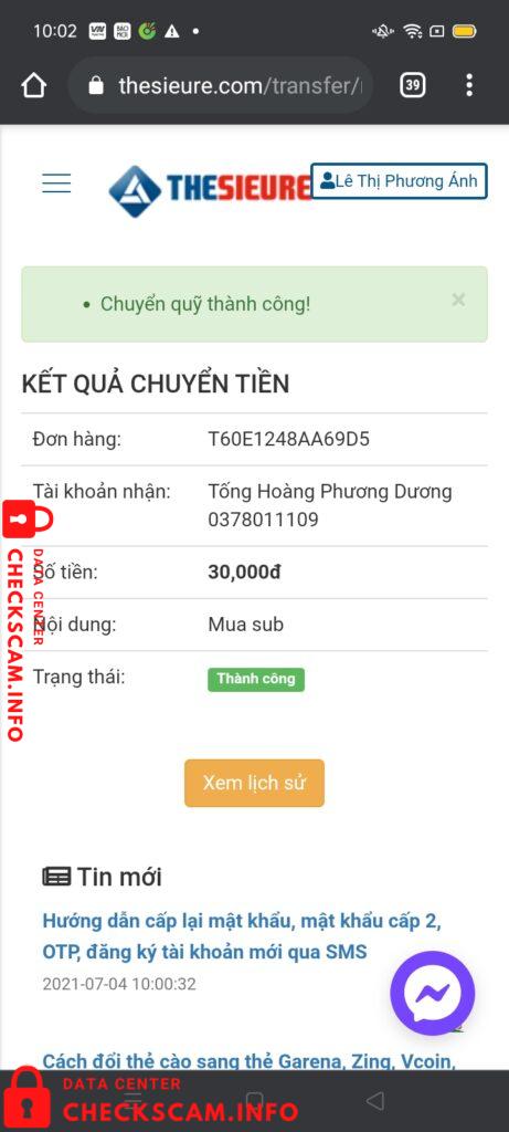Evidence against Huỳnh Thanh Tâm