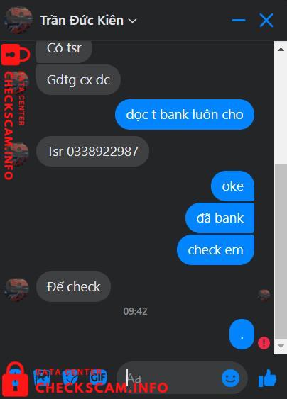 Evidence against Trần Trung Kiên