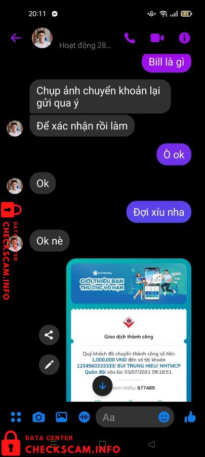 Evidence against Bùi Trung Hiếu