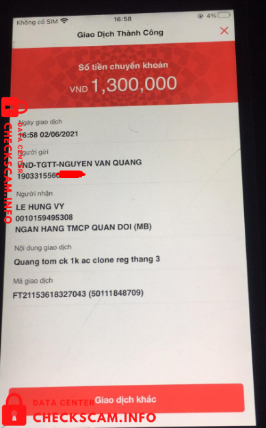 Evidence against Le Hung Vy