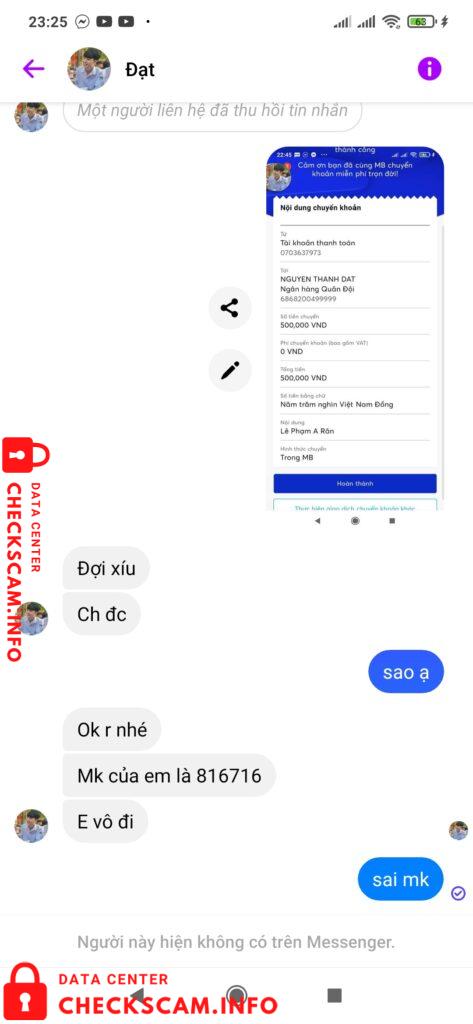 Evidence against Nguyen Thanh Dat