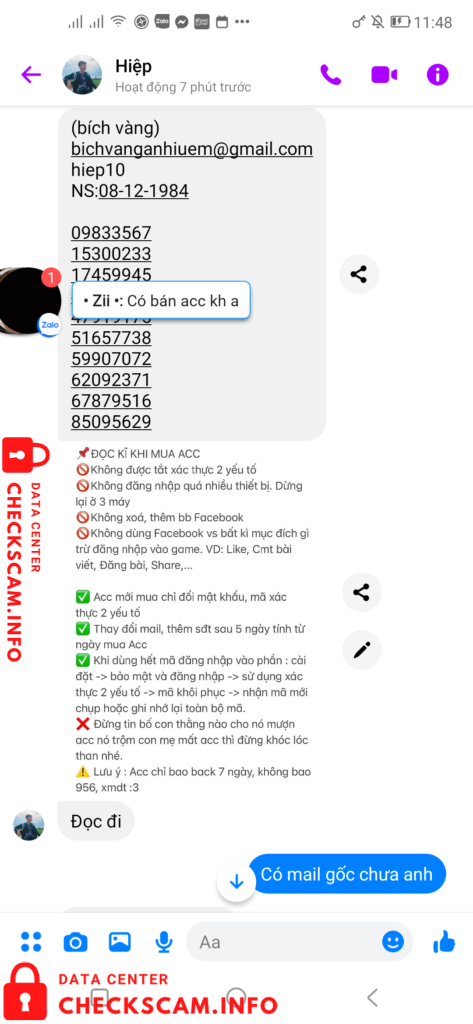 Evidence against Nguyen Van Hiep