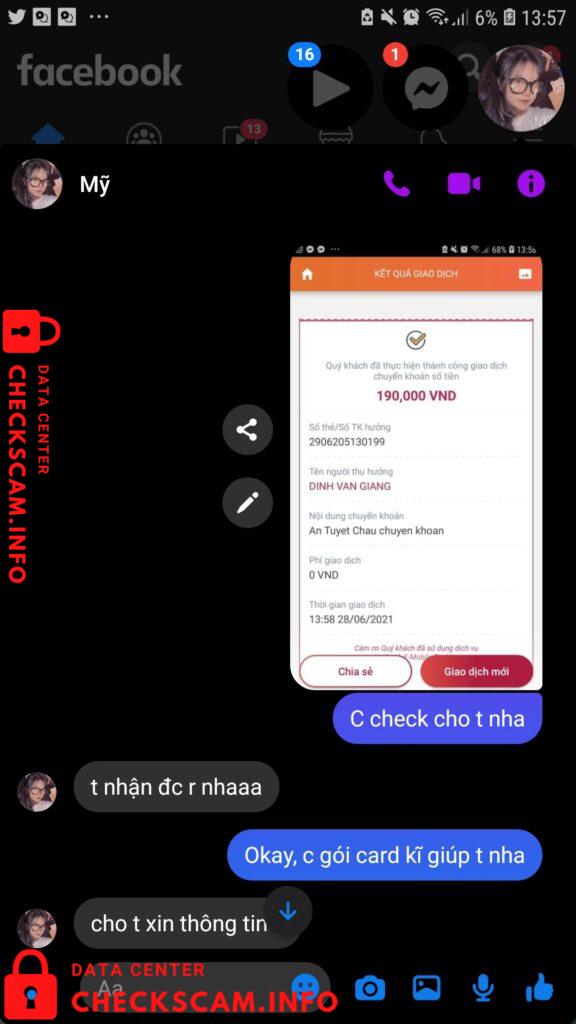Evidence against Dinh Van Giang