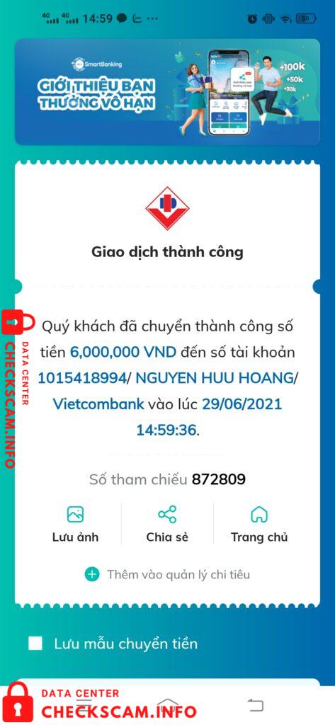 Evidence against Nguyễn Huu Hoang