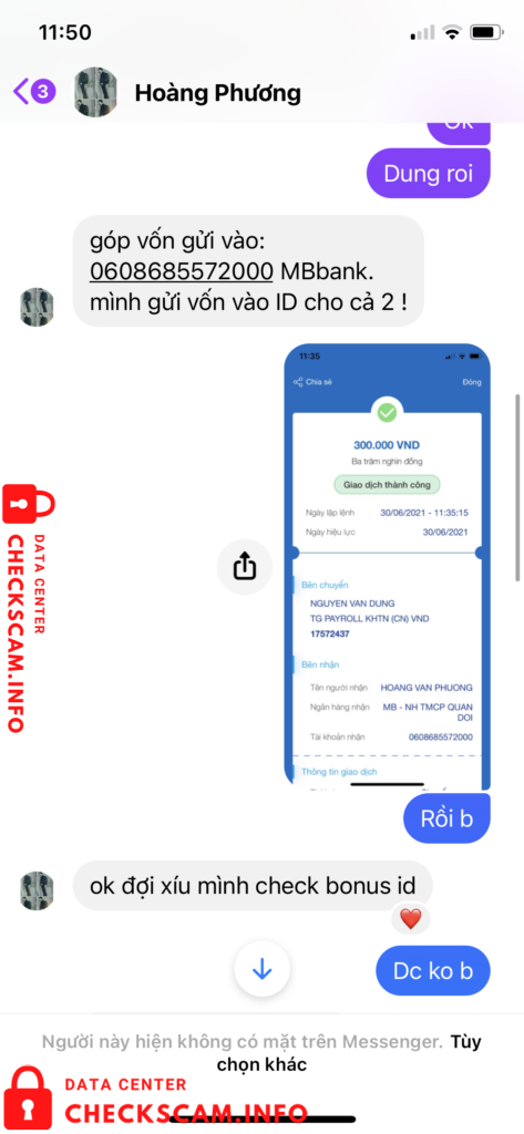Evidence against Hoàng Văn Phương