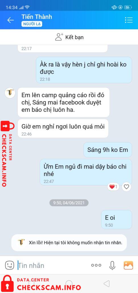 Evidência contra Lê Tiến Thành
