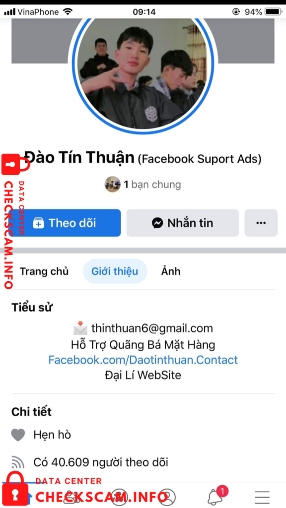 Evidência contra Dao Tin Thuan