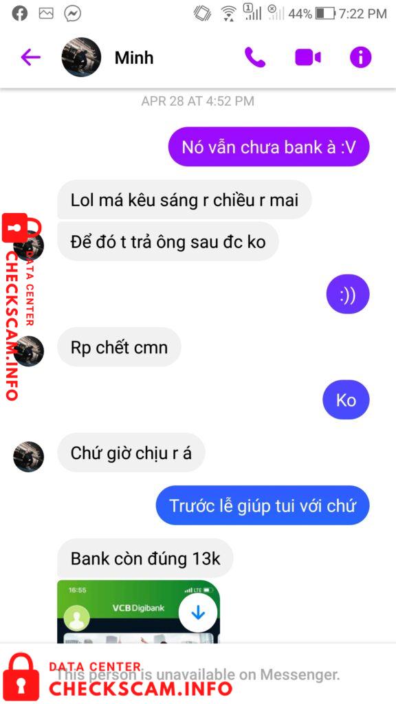 Evidência contra Nguyễn Minh