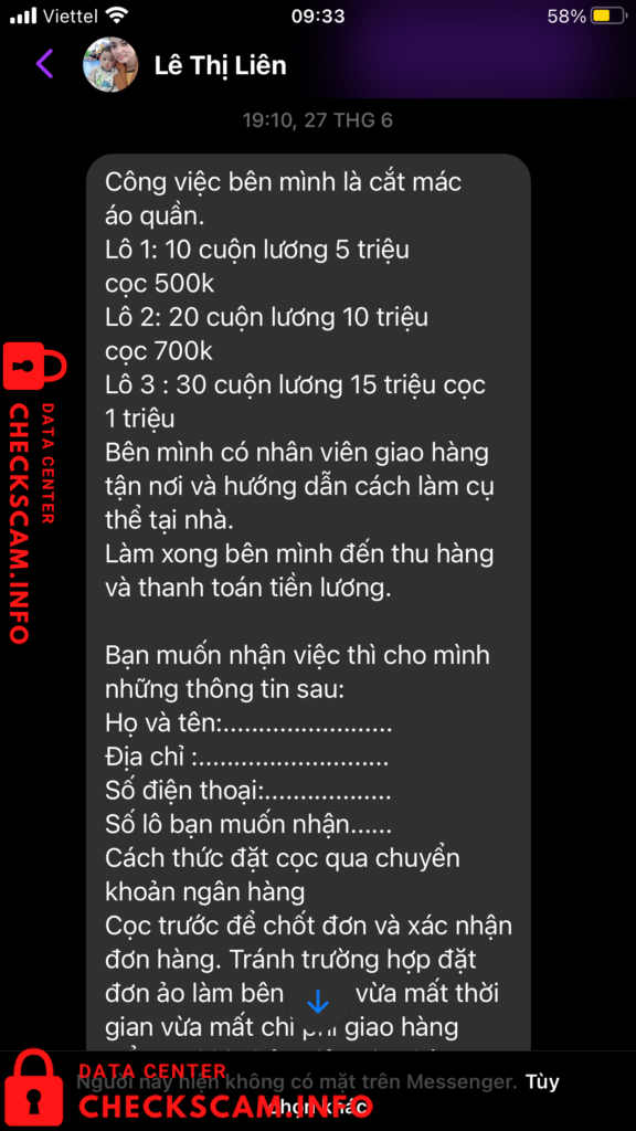 Evidence against Ngô Thị Trà My