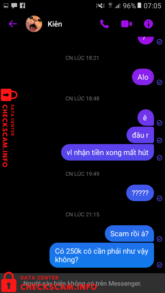 Evidence against Nguyen Thi Tra Giang