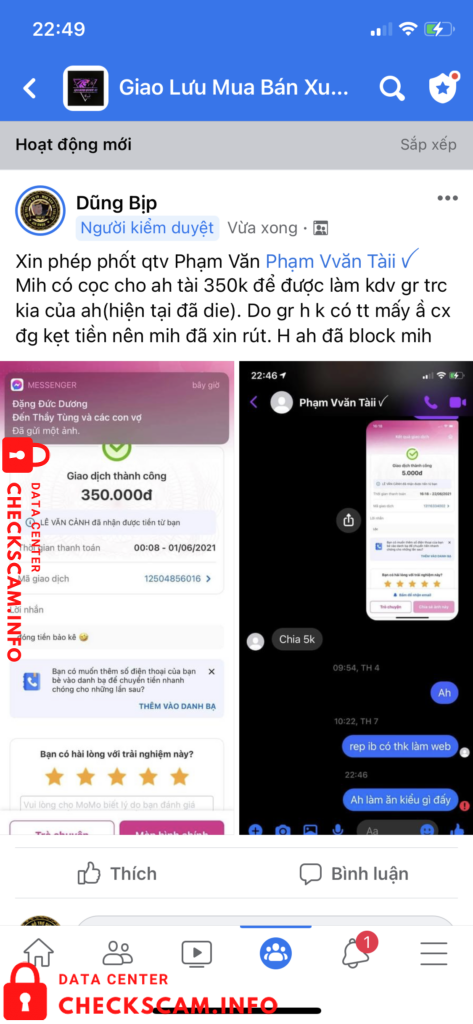Evidence against Phạm Văn Tài