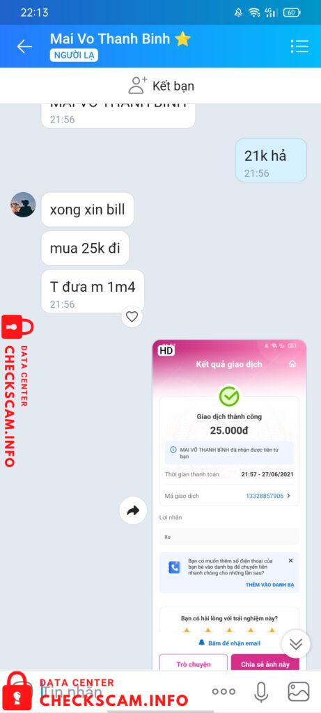 Evidence against Mai Võ Thanh Bình