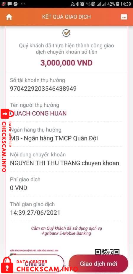 Evidence against Quach Cong Huan