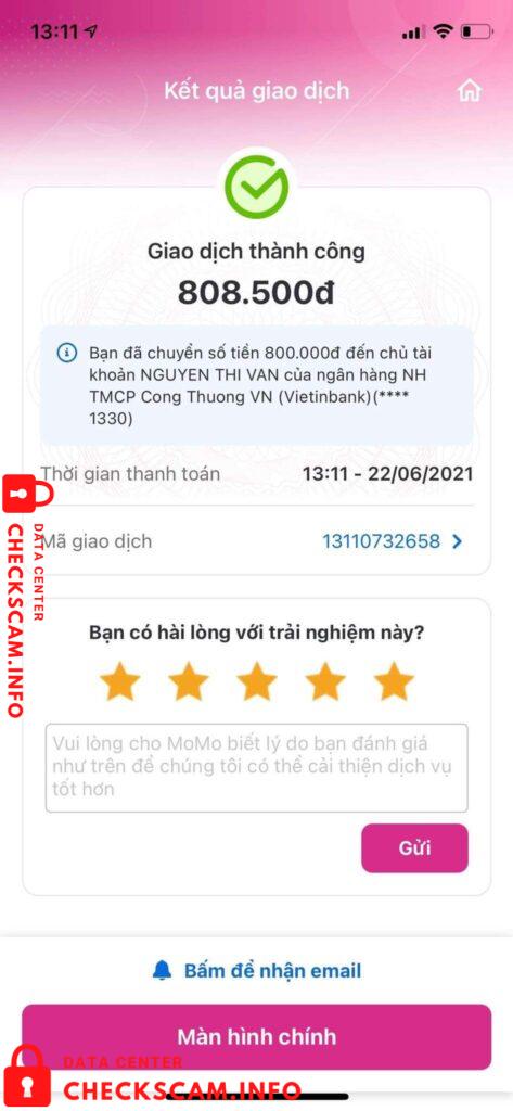 Evidence against Nguyen Thi Van