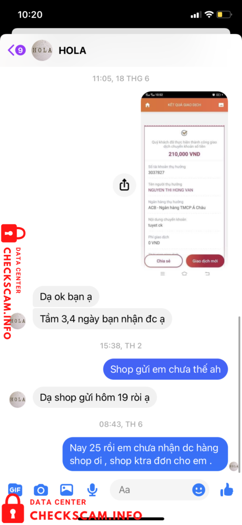 Evidence against Nguyễn Thị Hồng Vân