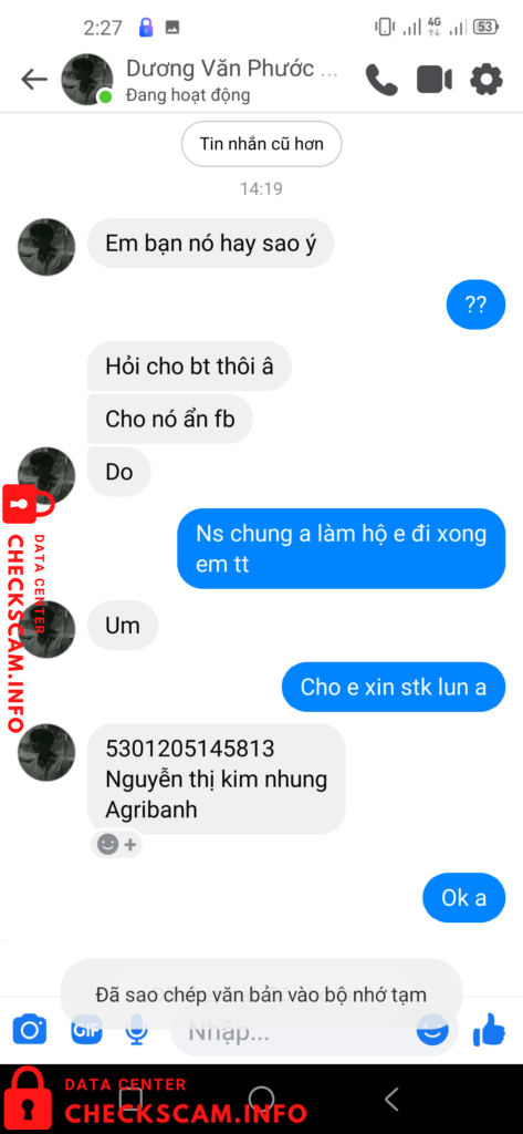 Evidence against Nguyễn Thị Kim Nhung