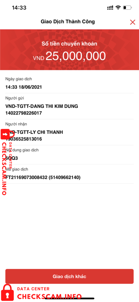 Evidence against Ly Chi Thanh