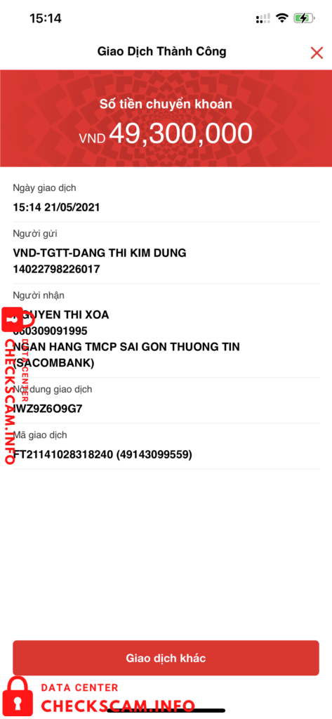Evidence against Nguyen Thi Xoa