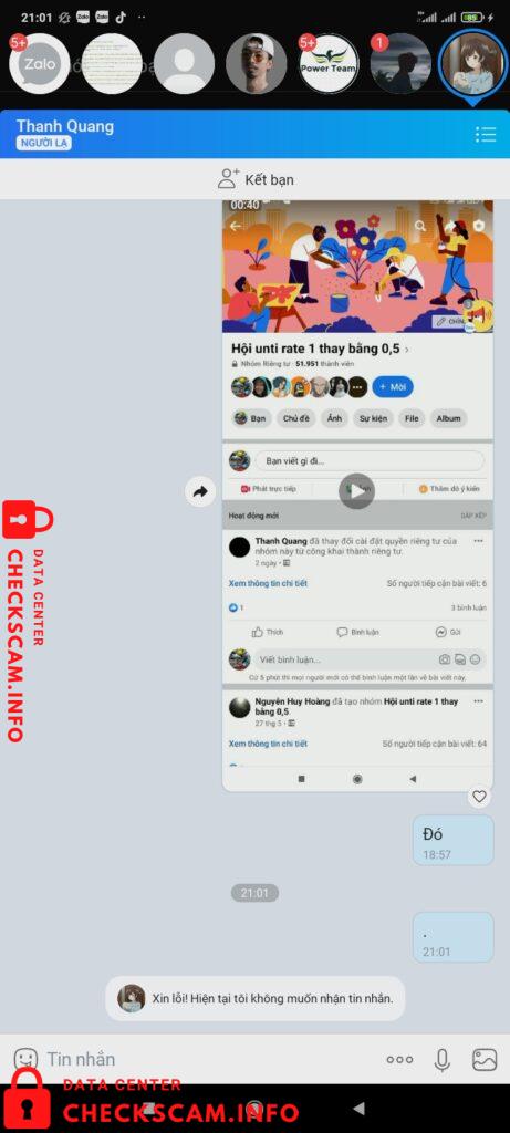Evidência contra Phan Thanh Quang