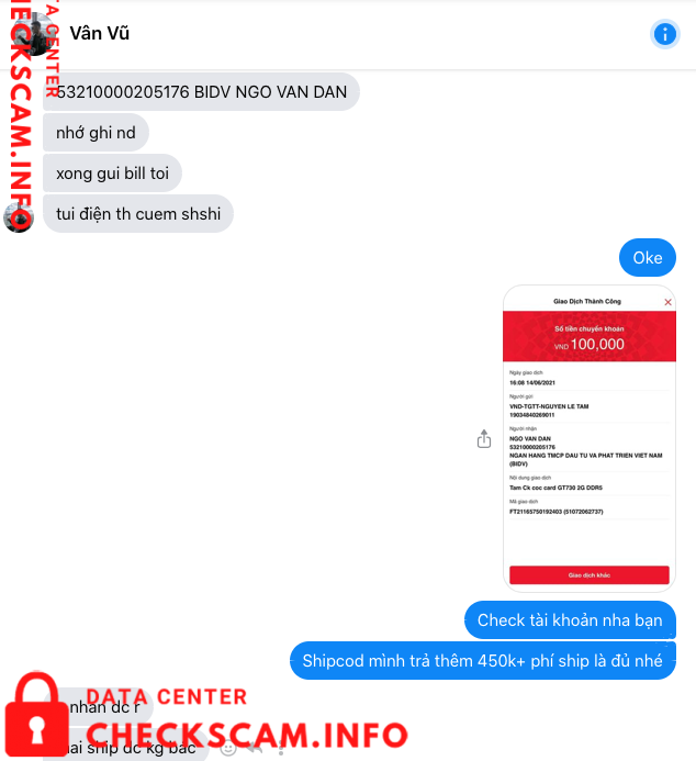 Evidência contra Ngô Văn Dần