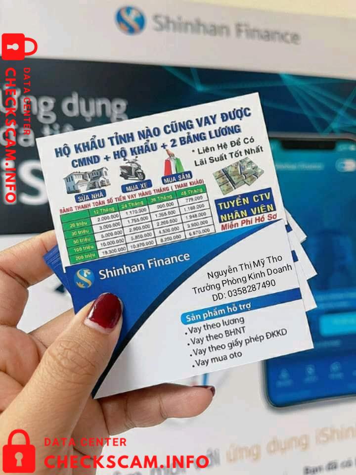 Evidência contra Nguyễn Thị Mỹ Tho