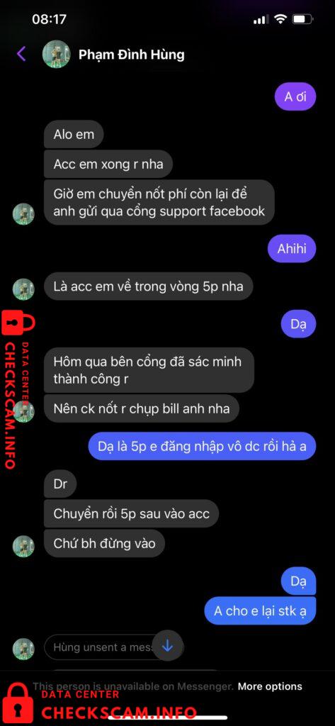 Evidência contra Dinh Dinh Khanh