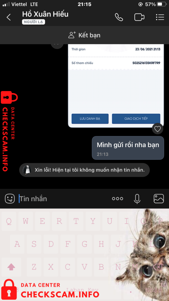 Evidência contra Ho Xuan Hieu