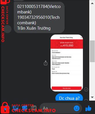 Evidência contra Trần Xuân Cường