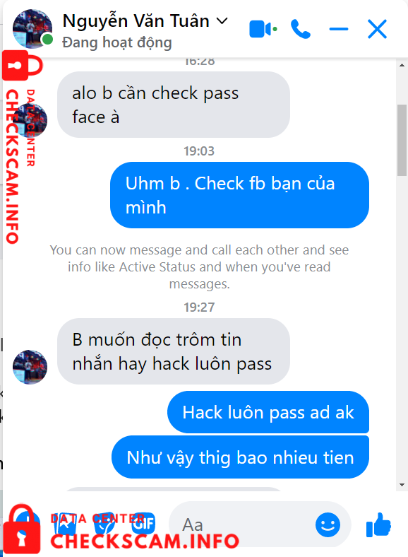 Evidência contra Nguyen Van Tuan