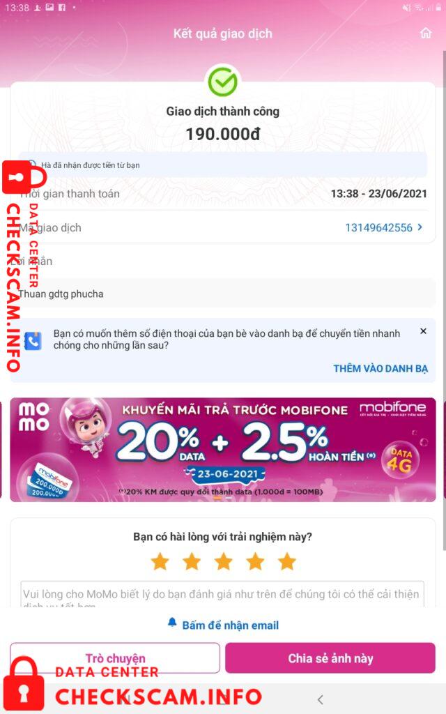 Evidência contra Phúc Hà