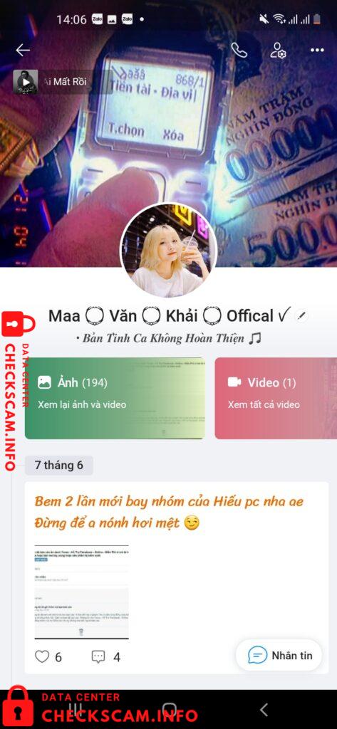 Evidência contra Phạm Văn Chung