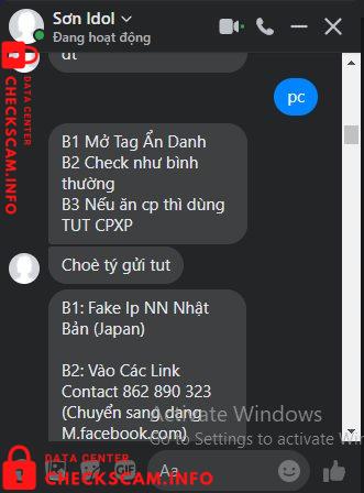 Evidência contra Phạm Tiến Trung