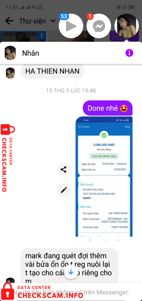 Preuves contre Hà Thiện Nhân