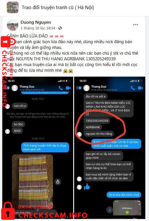 Preuves contre Nguyen Thi Thu Hang