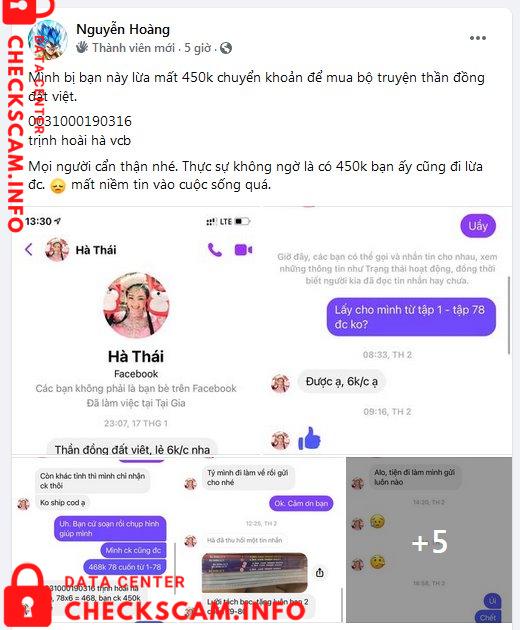 Preuves contre Trinh Hoai Ha
