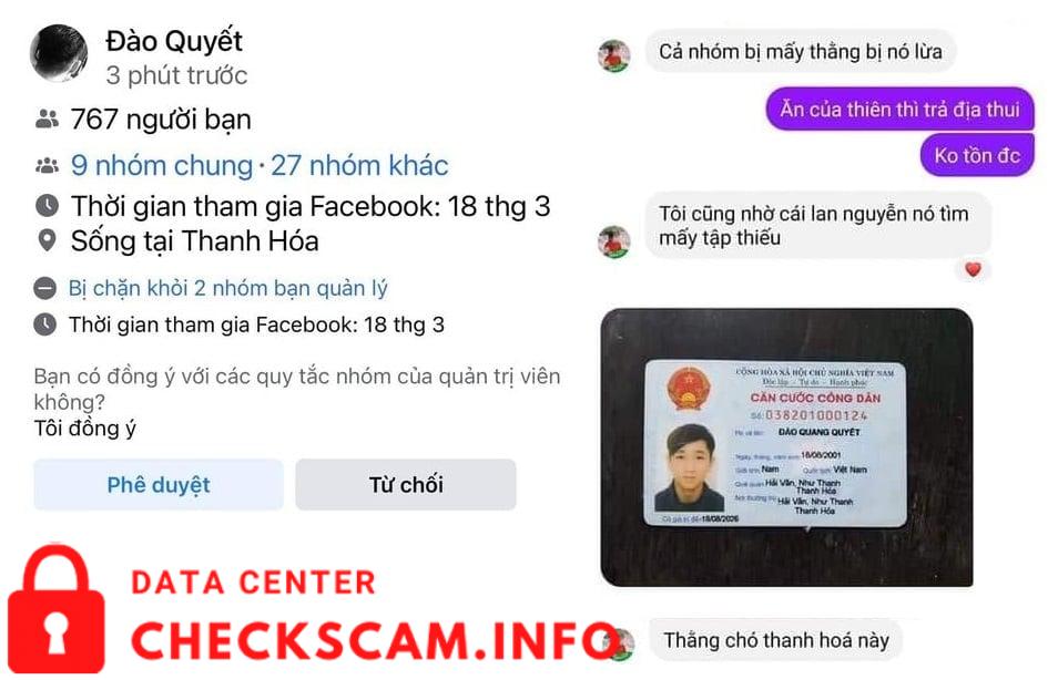 Preuves contre Dao Quang Quyet